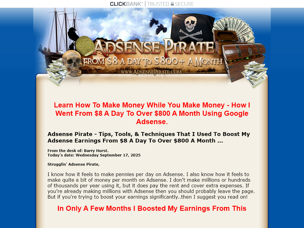 ADSENSE PIRATE REVIEW – MY WEEKLY ROUTINE IS CHANGED