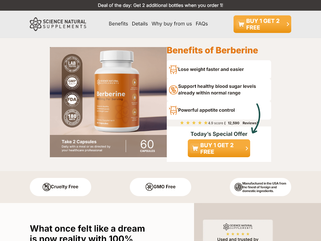 BERBERINE B1G2 REVIEW : IS IT TOO GOOD TO BE TRUE?