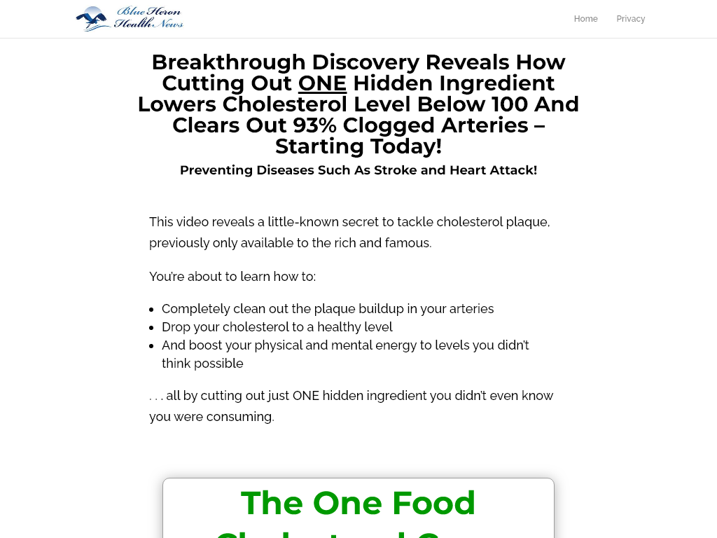HIGH CHOLESTEROL REVIEW : THE ONE THING MISSING