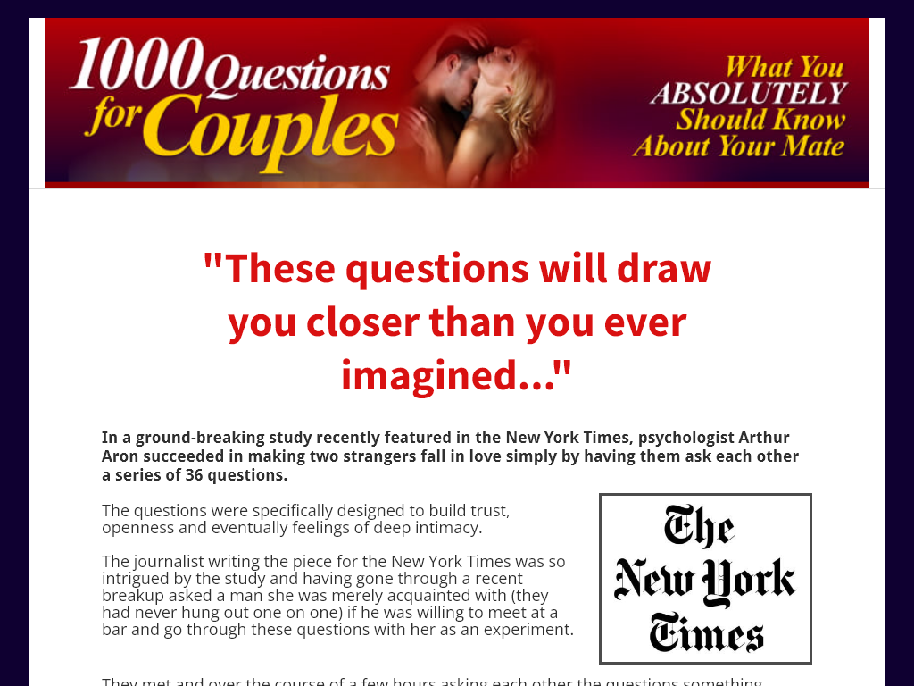 1000 QUESTIONS FOR COUPLES REVIEW : THE CHANGE WAS TOO FAST?