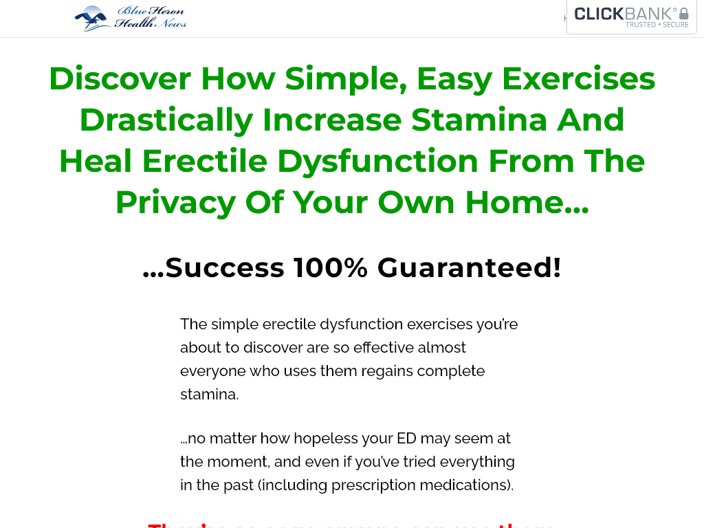 CURE ERECTILE DYSFUNCTION REVIEW – THE BEST MORNING ROUTINE