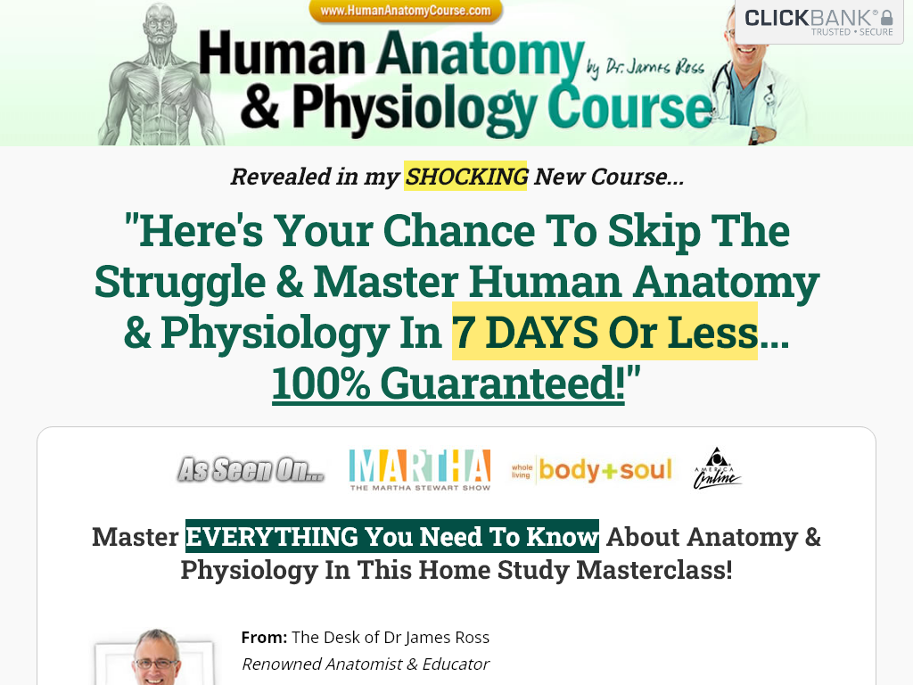HUMAN ANATOMY & PHYSIOLOGY COURSE REVIEW : THE RESULTS SPEAK LOUDLY