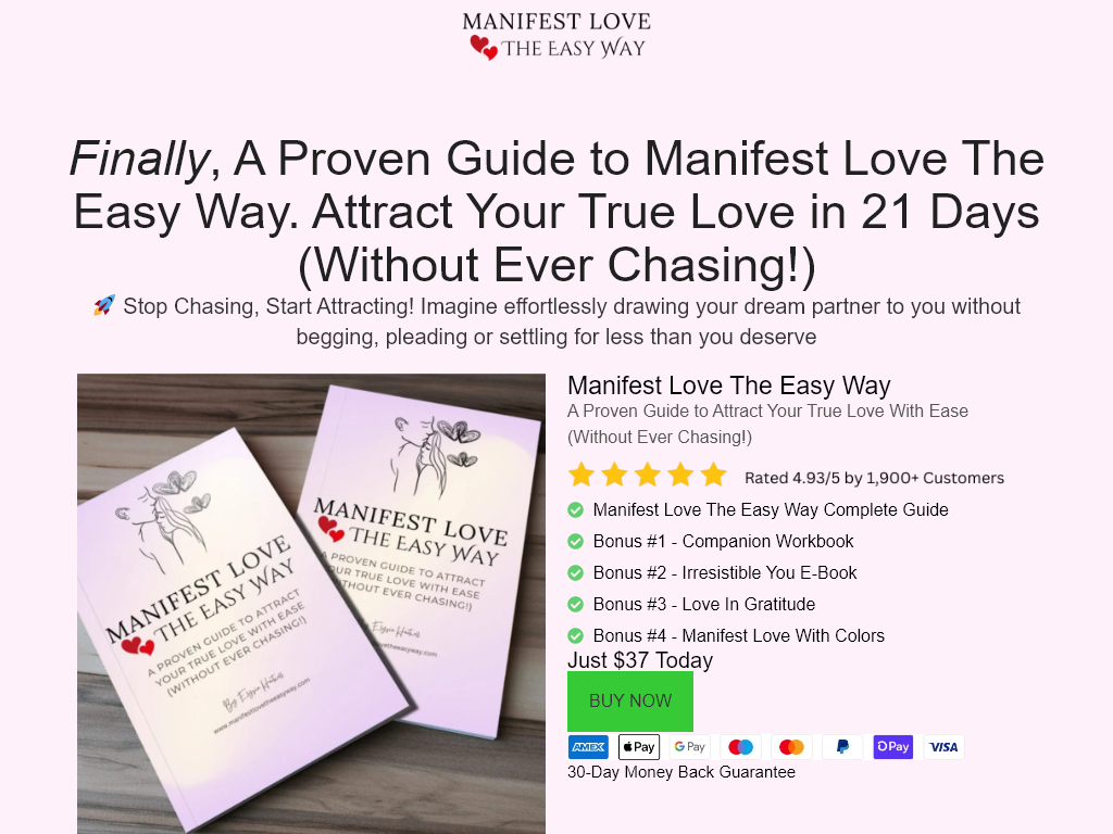 LOVE MANIFESTATION GUIDE REVIEW – I WASTED TIME UNTIL WEEK 2