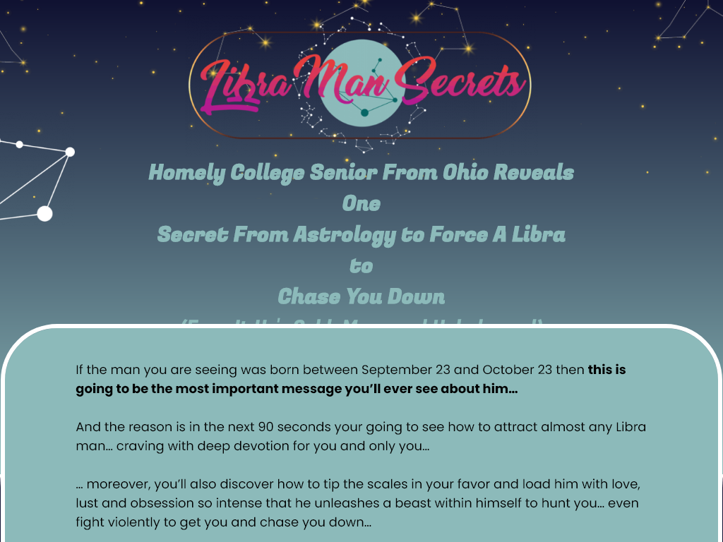 LIBRA MAN SECRETS REVIEW – THE 7 DAY SWITCH