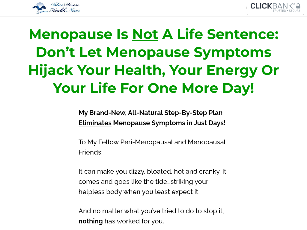 THE MENOPAUSE SOLUTION REVIEW | MY DAILY LOG RESULTS