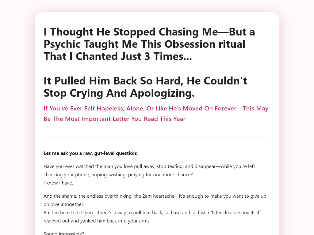 Obsession Phrases Official Website!