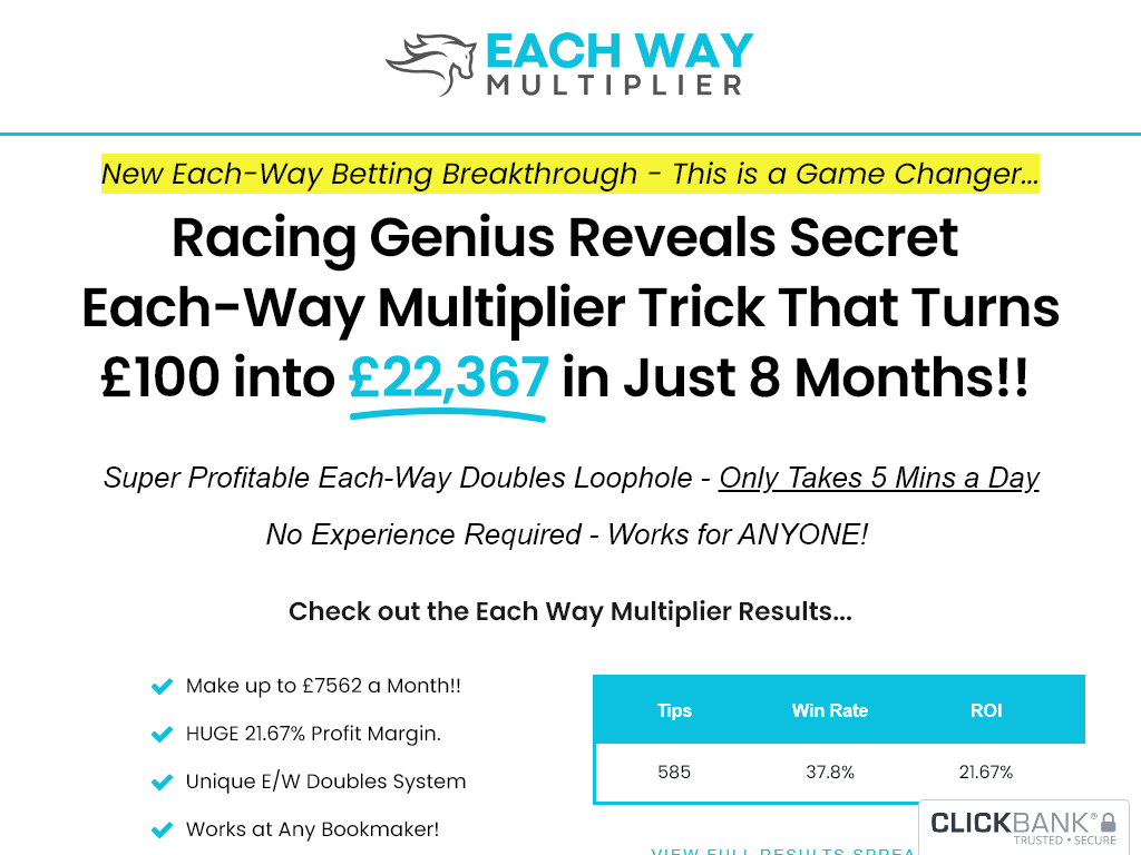 EACH WAY MULTIPLIER REVIEW | MY 7 DAY EXPERIENCE EXPOSED