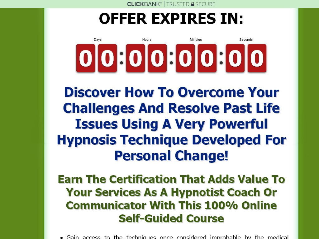 PAST LIFE REGRESSION HYPNOSIS CERTIFICATION REVIEW – I FOUND A LOOPHOLE IN THE SYSTEM
