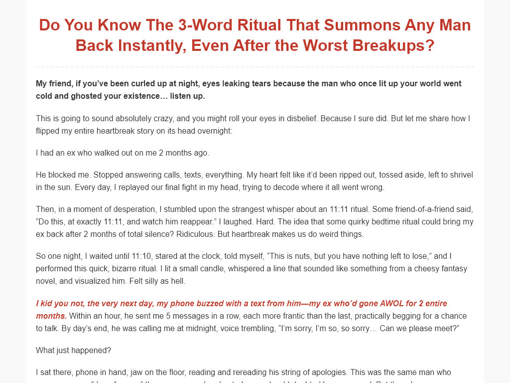 PULL YOUR EX BACK REVIEW | THE CHANGE AFTER 3 MONTHS