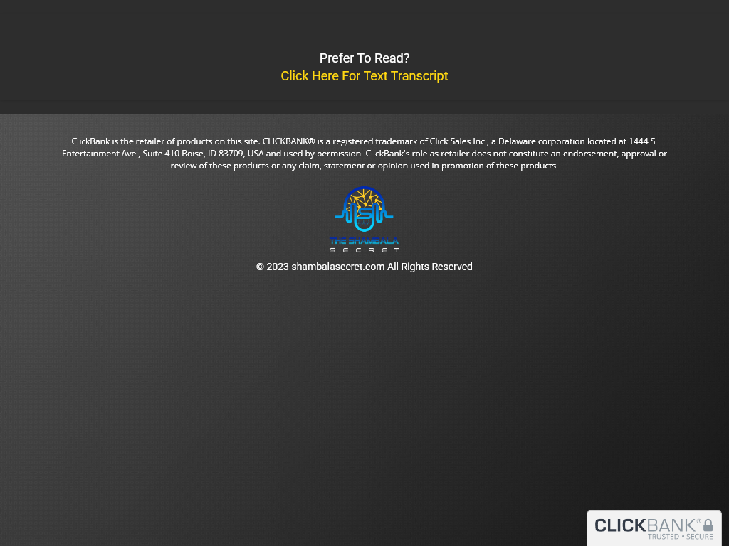 THE SHAMBALA SECRET REVIEW : WHY EVERYONE IS TALKING ABOUT IT?